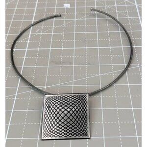 Richard Anuszkiewicz Op Art Pendant Necklace Hirshhorn Museum Smithsonian Sterli